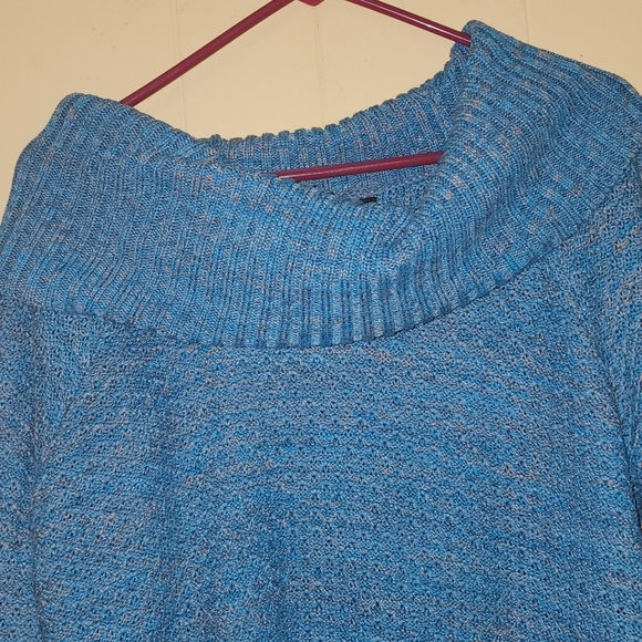 INTRO, Size Large, turquoise Sweater with Cowl neck - Picture 2 of 5